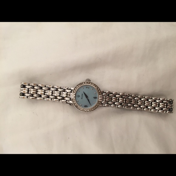 Bulova women’s watch with diamonds around face - Picture 7 of 9